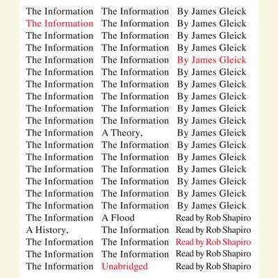 The Information: A History, a Theory, a Flood Audibook, by James Gleick