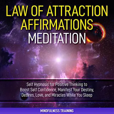 Law of Attraction Affirmations Meditation: : Self Hypnosis for Positive Thinking to Boost Self Confidence, Manifest Your Destiny, Desires, Love, &amp; Miracles While You Sleep (Self Hypnosis, Affirmations, Guided Imagery &amp; Relaxation Techniques) Audibook, by Mindfulness Training