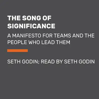 The Song of Significance: A New Manifesto for Teams Audibook, by Seth Godin