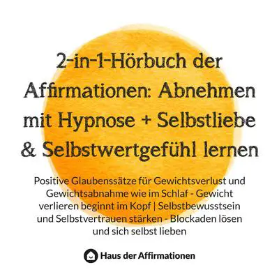 2-in-1-Hörbuch der Affirmationen: Abnehmen mit Hypnose + Selbstliebe & Selbstwertgefühl lernen Audibook, by Haus der Affirmationen