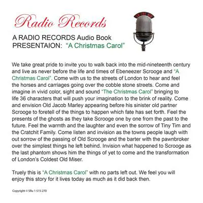 Radio Records Dramatized Production 'A Christmas Carol' Audibook, by Charles Dickens