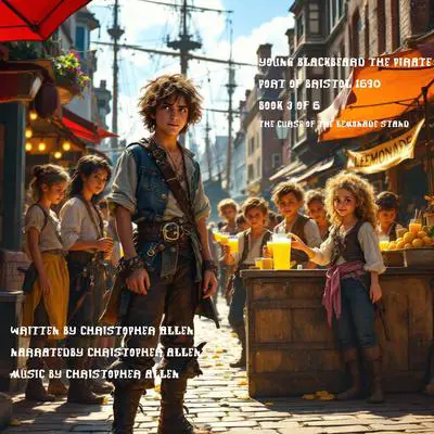 Young Blackbeard the Pirate - Port of Bristol 1690: Book 3 of 6 - The Curse of the Lemonade Stand Audibook, by Christopher Allen