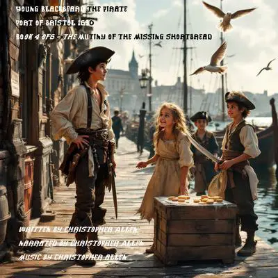 Young Blackbeard the Pirate - Port of Bristol 1690: Book 4 of 6 - The Mutiny of the Missing Shortbread Audibook, by Christopher Allen
