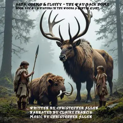 Asha, Cosmo &amp; Fluffy - The Way Back Home: Book 3 of 6 - Whispers in the Woods and a Gentle Giant Audibook, by Christopher Allen